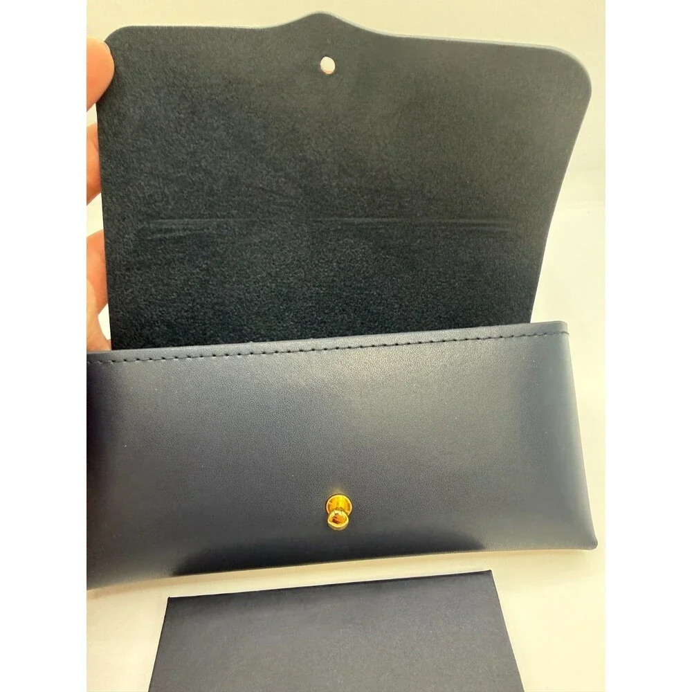 Polo Ralph Lauren Eyeglass Sunglasses Case Box Authentic Navy Blue Leather